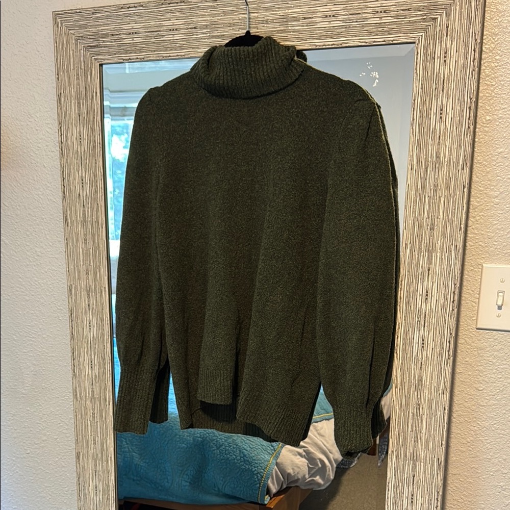 J. Crew Forest Green Turtleneck Sweater